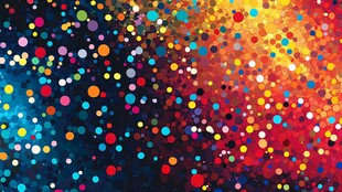 多彩斑斓的圆形点阵