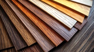 层压木地板样品展示