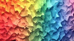 彩虹低多边形艺术