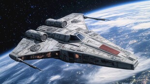 太空飞船在地球轨道上运行