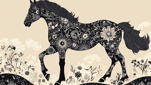 花卉马的优雅之舞