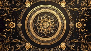 奢华金色花纹壁纸