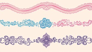 复古花边设计元素