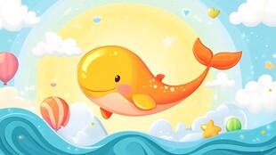 鲸与热气球共舞