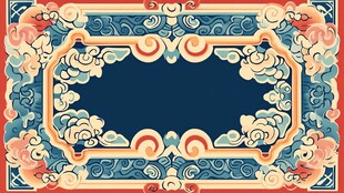 云纹复古框架设计