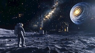 宇航员在外星基地