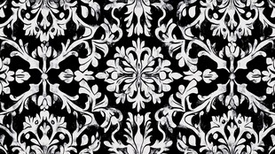 黑白对称花纹图案