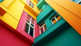 多彩建筑立面