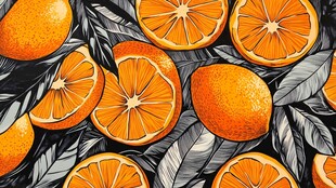 橙色与灰色的对比