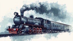 复古蒸汽火车 穿越时空的交通工具