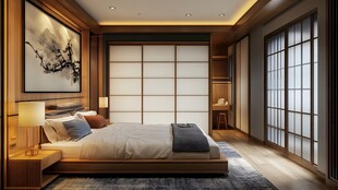 现代日式风格卧室设计