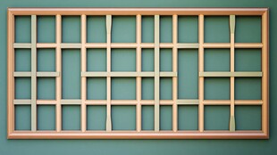 几何图形的木制框架