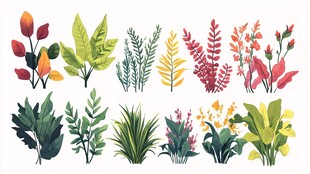 彩色植物插画集