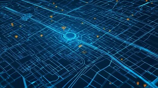 未来城市地图的数字化表示