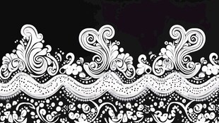 抽象黑白花纹设计