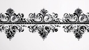 黑白对称花纹设计