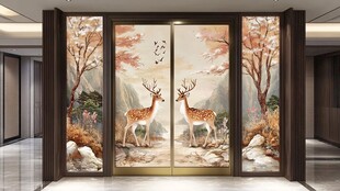 鹿与秋景的宁静之门