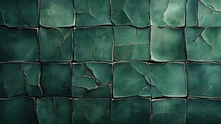 绿色裂纹墙