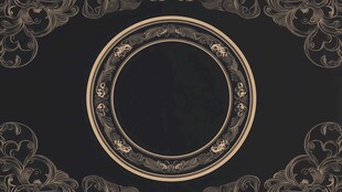 黑金巴洛克风格椭圆框