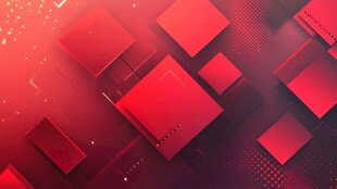 红色几何抽象艺术