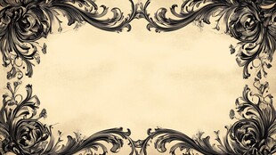 复古巴洛克风格花卉边框