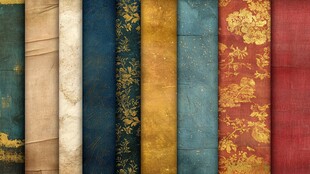 复古纹理与色彩的交响曲