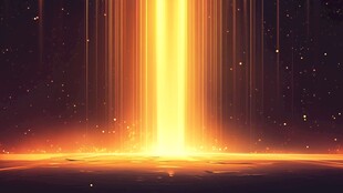 金色光束穿透黑暗空间