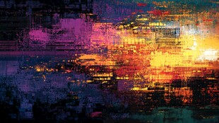 绚丽抽象数字艺术背景图
