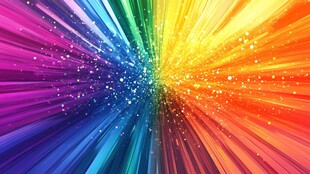 绚丽多彩光线放射背景图