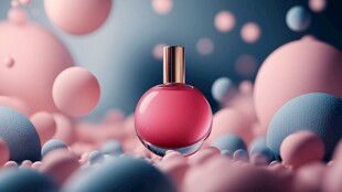 梦幻粉色香水瓶的浪漫世界
