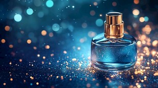 梦幻蓝调香水瓶璀璨时刻