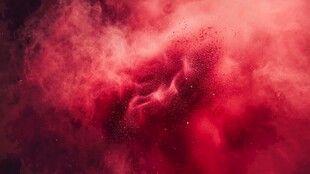 红色烟雾弥漫的梦幻景象