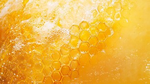 金黄蜂巢蜂蜜特写画面