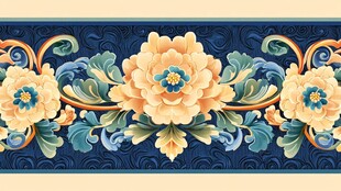 中式花卉精美传统纹样