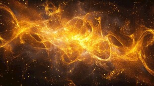 炫丽金色火焰能量特效