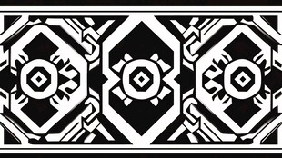 黑白几何图案装饰元素