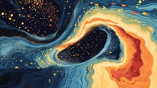 梦幻流体艺术抽象画