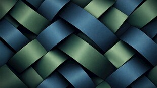 蓝绿交织的立体编织纹理