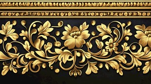 金色花卉奢华装饰花纹