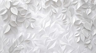 白色纸艺树叶纹理背景