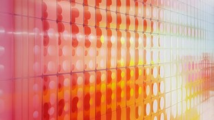 梦幻彩色波纹墙面背景