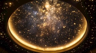 梦幻宇宙圆形星空场景
