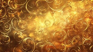 金色华丽花纹背景图