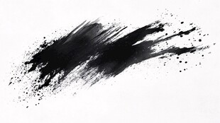 黑色墨痕笔触背景元素