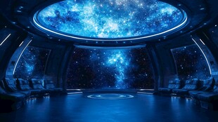 未来感宇宙主题科幻舱室