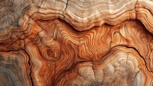 独特纹理的木材截面