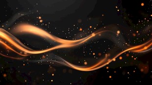 流动橙光粒子背景特效