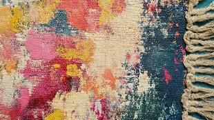 多彩抽象风手工编织地毯