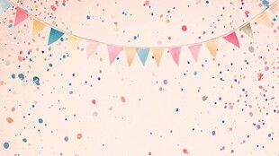 缤纷彩旗装点的欢乐背景