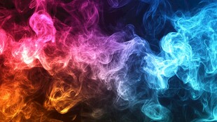 五彩绚丽烟雾特效画面